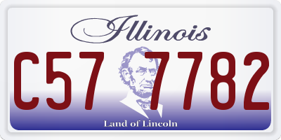 IL license plate C577782
