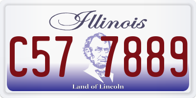IL license plate C577889