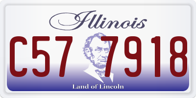 IL license plate C577918