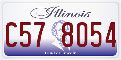 IL license plate C578054