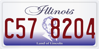 IL license plate C578204