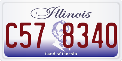 IL license plate C578340