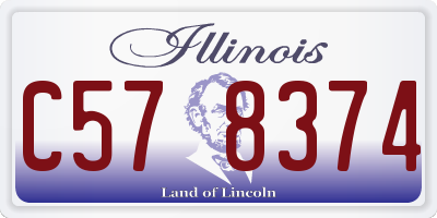 IL license plate C578374