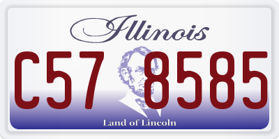 IL license plate C578585