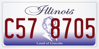 IL license plate C578705