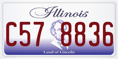 IL license plate C578836