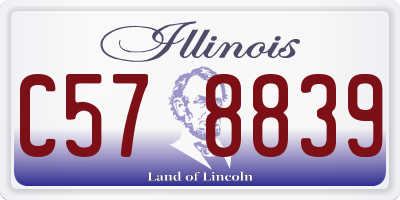 IL license plate C578839