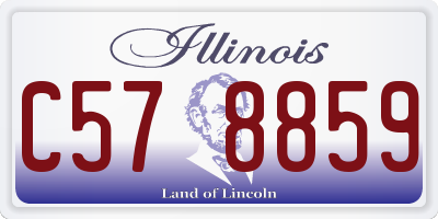 IL license plate C578859