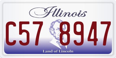 IL license plate C578947