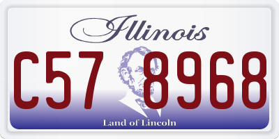 IL license plate C578968
