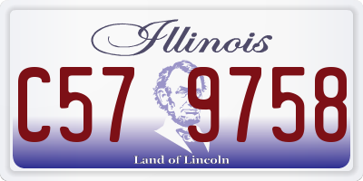 IL license plate C579758