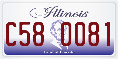 IL license plate C580081