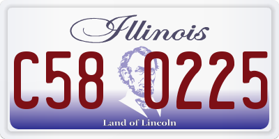 IL license plate C580225