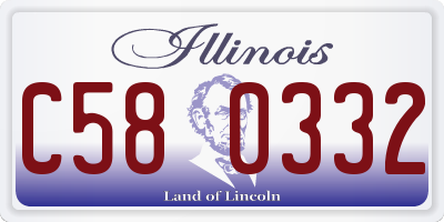 IL license plate C580332