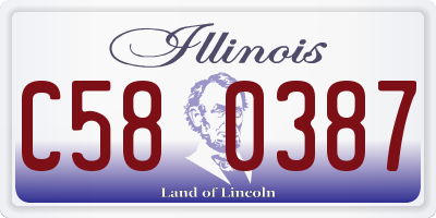 IL license plate C580387