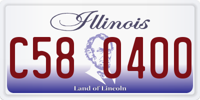 IL license plate C580400