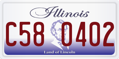 IL license plate C580402