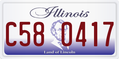IL license plate C580417