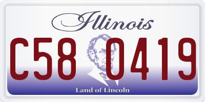 IL license plate C580419