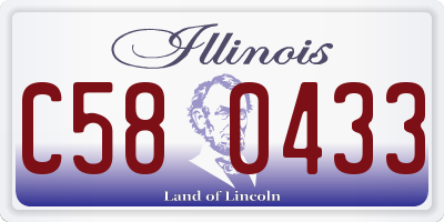 IL license plate C580433