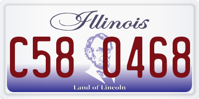 IL license plate C580468