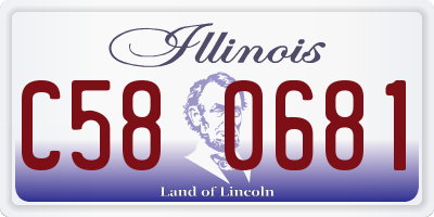 IL license plate C580681
