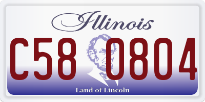 IL license plate C580804