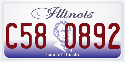 IL license plate C580892