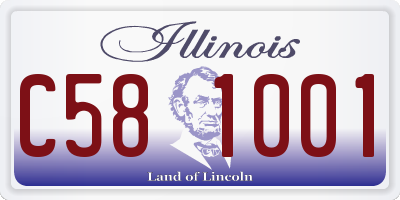 IL license plate C581001