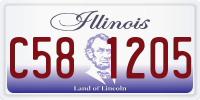 IL license plate C581205