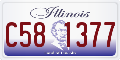 IL license plate C581377