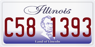 IL license plate C581393