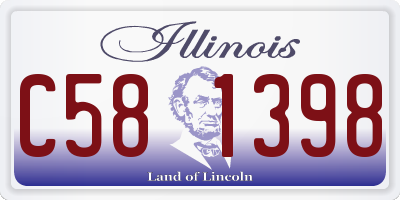 IL license plate C581398