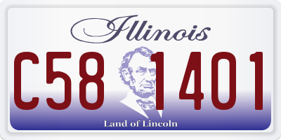 IL license plate C581401