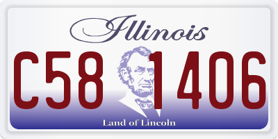 IL license plate C581406