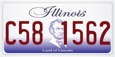IL license plate C581562