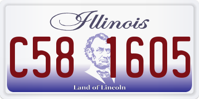 IL license plate C581605