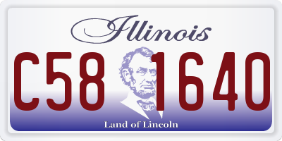 IL license plate C581640