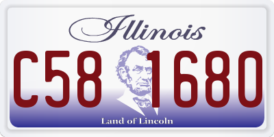 IL license plate C581680