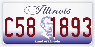 IL license plate C581893