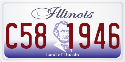 IL license plate C581946