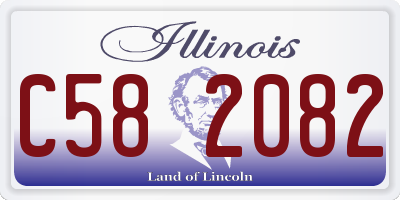 IL license plate C582082