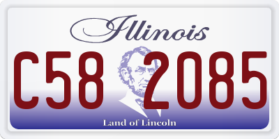 IL license plate C582085