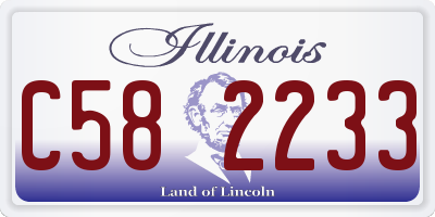 IL license plate C582233