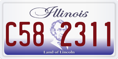 IL license plate C582311