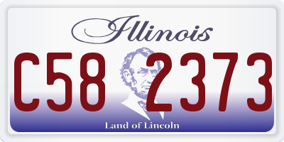 IL license plate C582373