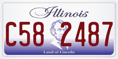 IL license plate C582487