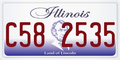 IL license plate C582535
