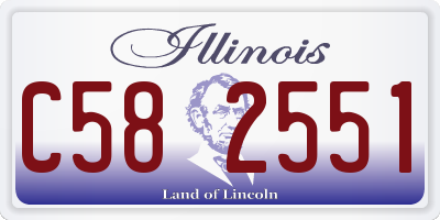 IL license plate C582551