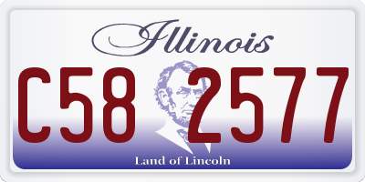 IL license plate C582577
